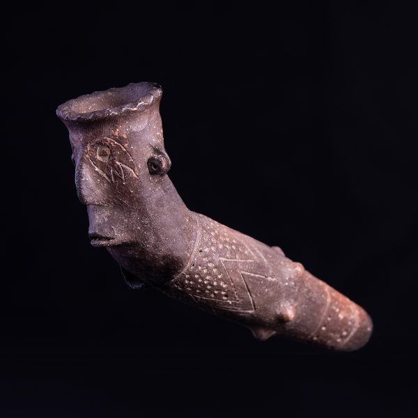 clay effigy pipe